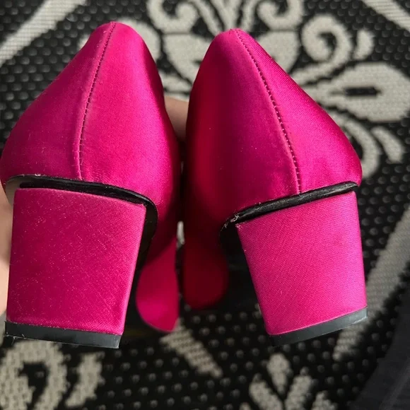 Roger Vivier Paris Satin Block Heel Pump Size 37 - Picture 2 of 5